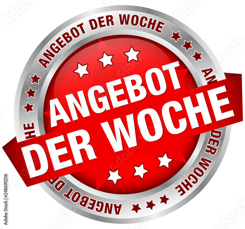Button Banner "Angebot der Woche" Rot/Silber