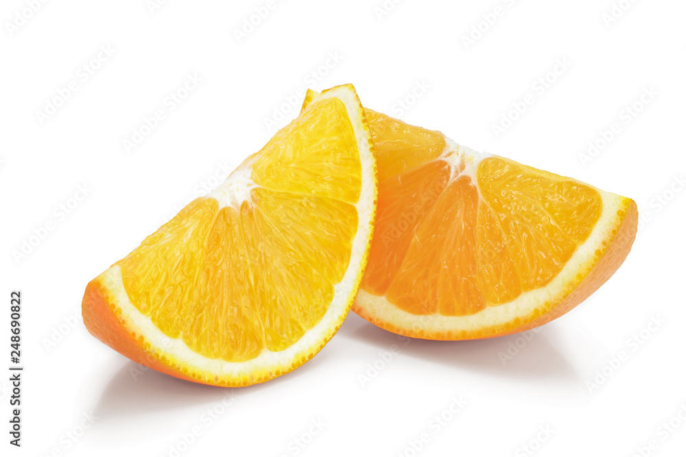 orange fruit slice isolated on white background orange fruit slice isolated on white background