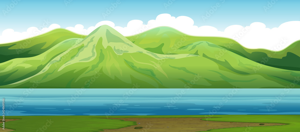 A mountain nature landscape