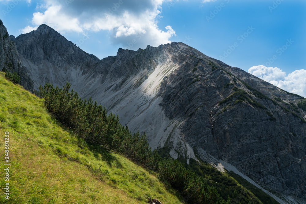 Landscape of the Tyrolean mountains near Seefeld and Hallstatt - Austria