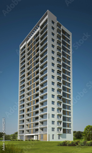 hight-rise residence project illustration