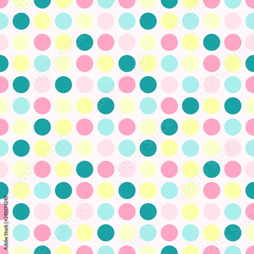 Seamless polka dot pattern. Design for wallpaper, fabric, textile, wrapping. Simple background