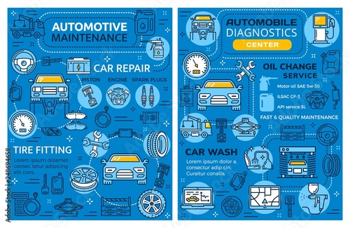 Car service auto repair and vehicle diagnostics