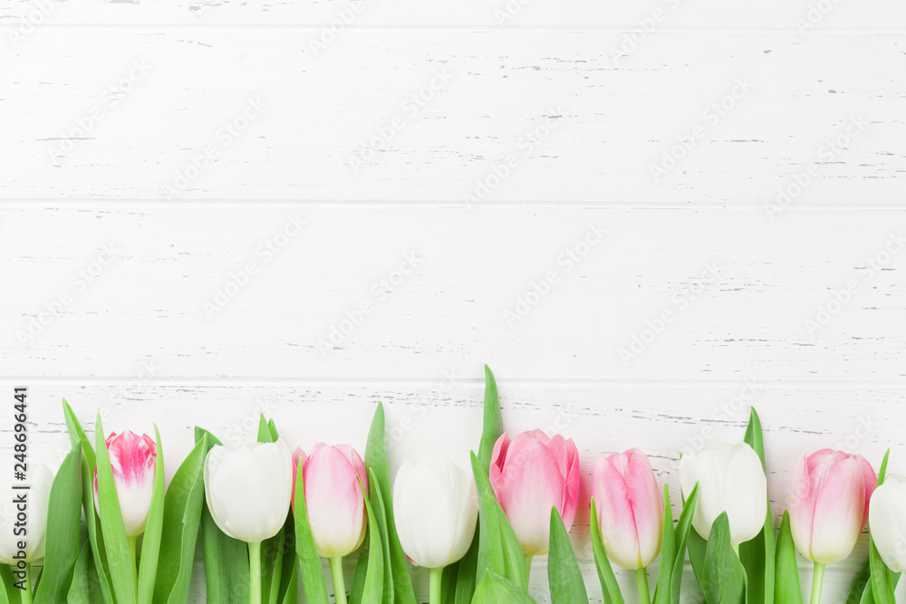 Fototapeta premium Kolorowe kwiaty tulipanów