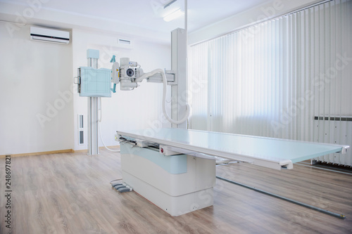 X-ray machine and radiology room equipment