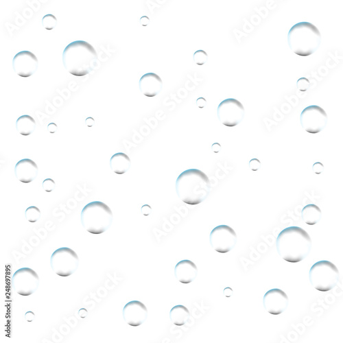 Wallpaper Mural Bubbles on white background. Simple design, clear soapy shiny, vector illustration Torontodigital.ca