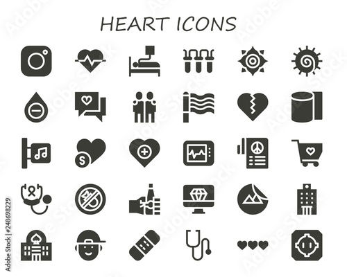 heart icon set