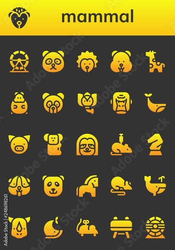 mammal icon set