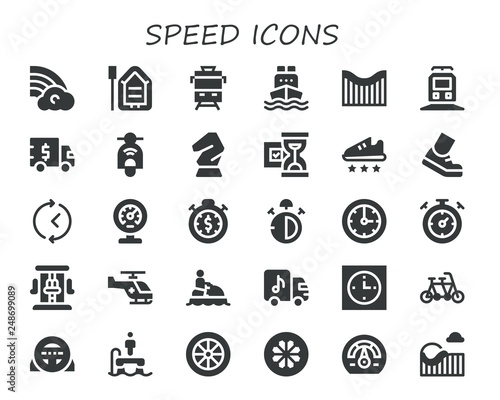 speed icon set