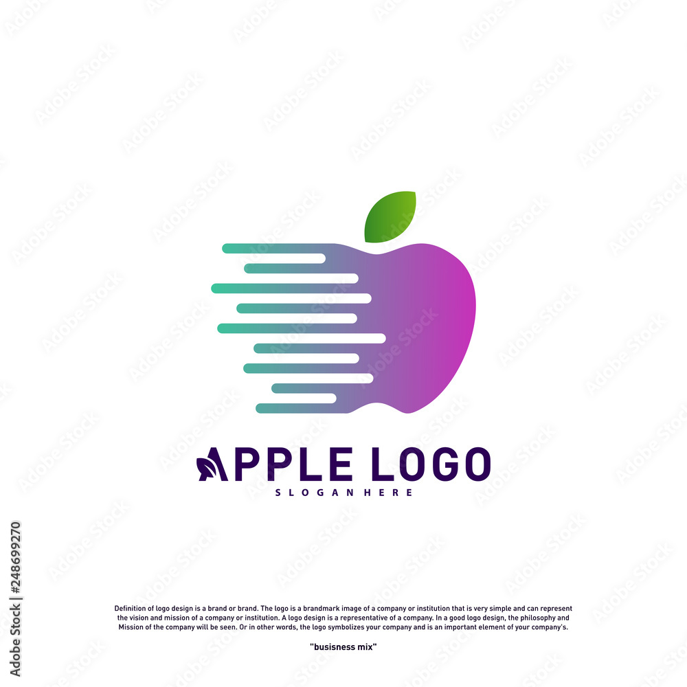 Tech Apple logo design concept. Fast Apple Creative Technology Logo vector template. Icon symbol Tech Apple logo design concept. Fast Apple Creative Technology Logo vector template. Icon symbol
