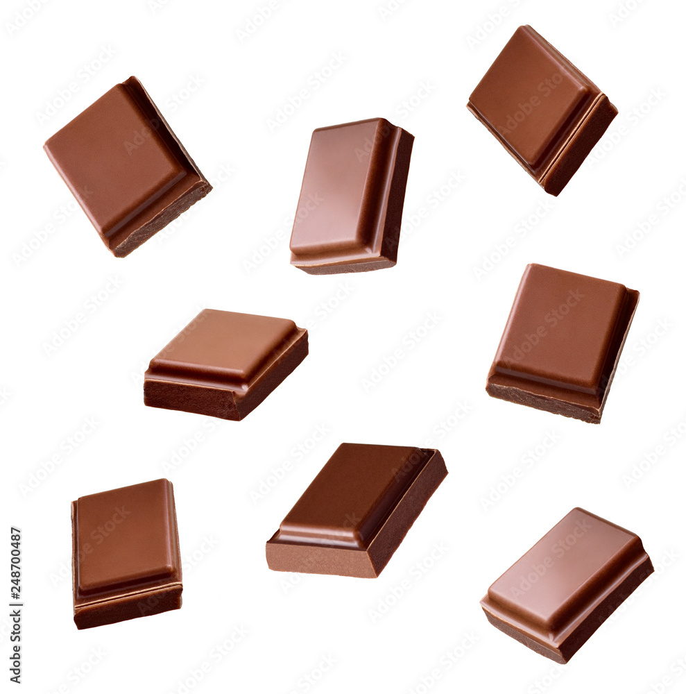 chocolate piece sweet food dessert falling chocolate piece sweet food dessert falling