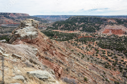 Landscape in Palo Duro Canyon in Texas.