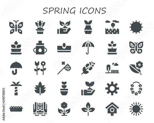 spring icon set
