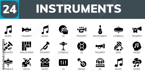 instruments icon set