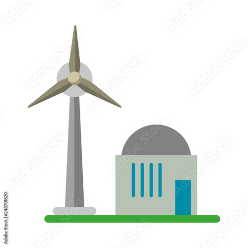 Wind turbine eolic energy symbol