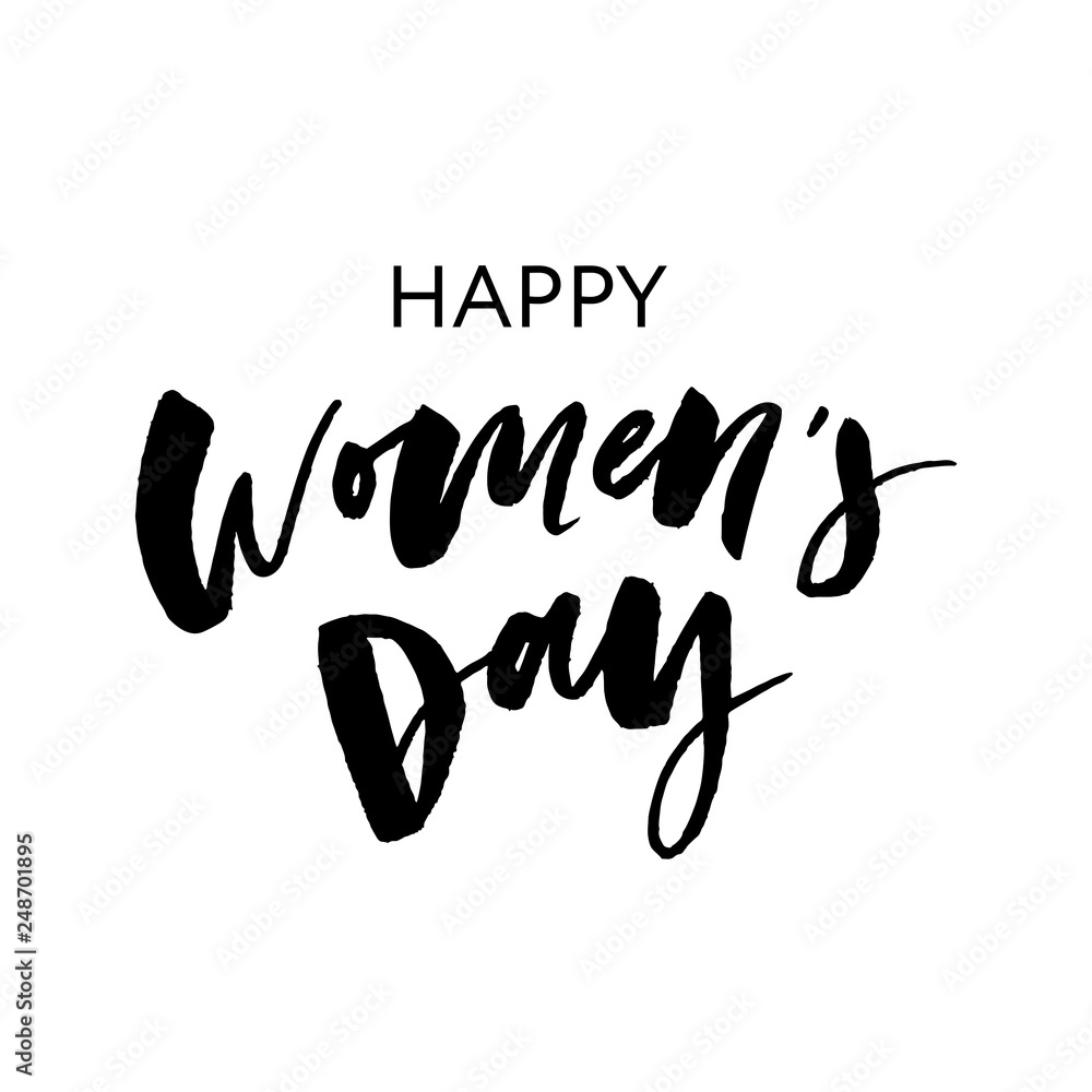 Woman s Day text design with flowers and hearts on square background. Vector illustration. Woman s Day greeting calligraphy design in pink colors. Template for a poster, cards, banner. Woman s Day text design with flowers and hearts on square background. Vector illustration. Woman s Day greeting calligraphy design in pink colors. Template for a poster, cards, banner.