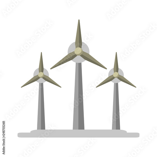 wind turbines eolic energy symbol
