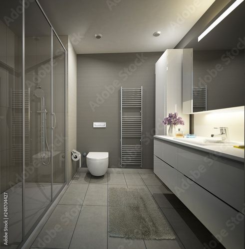 bathroom decoration illustration