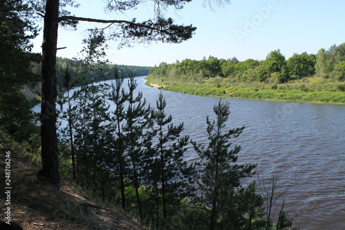  river with a cliff