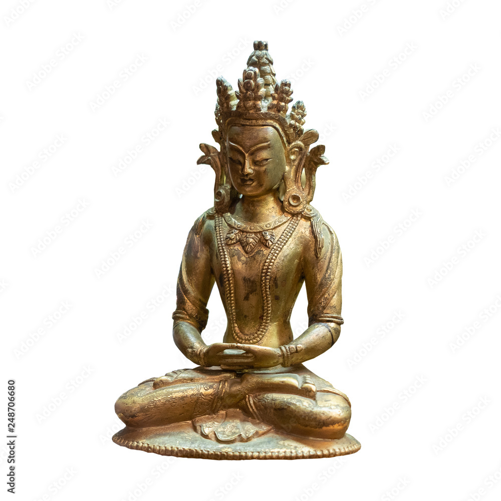 bronze Buddha statue isolated on white background bronze Buddha statue isolated on white background