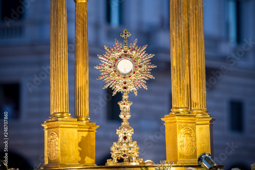Rome Italy, June 18, 2017: Pope Francis leads Holy Mass in the St. John Lateran for the solemnity of the Corpus Domini.