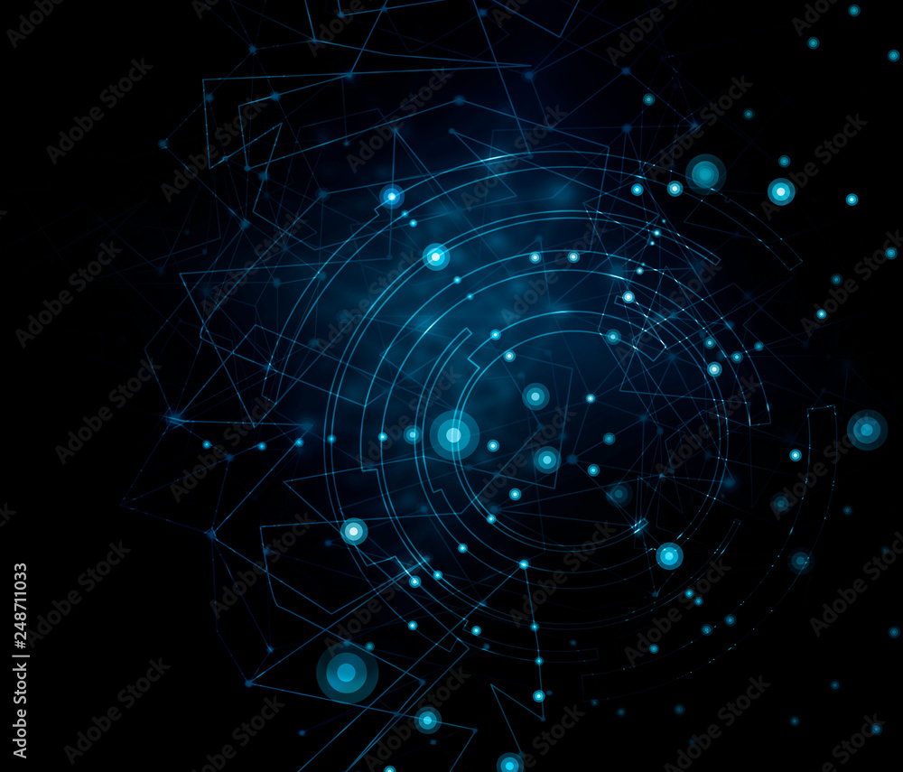 Naklejka premium Technological background, Internet concept of global business. Internet connection, abstract of science and technology graphic design