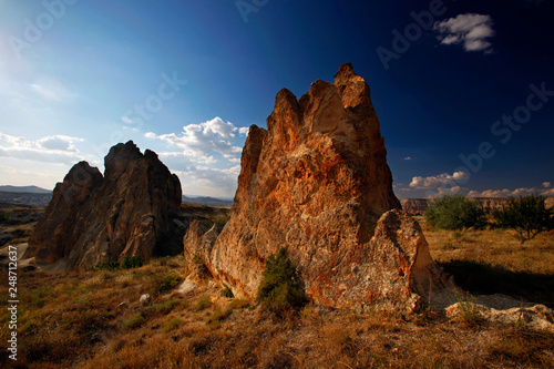 Kappadokien, Tuerkei, anatolische Tuffstein Landschaft bei Goereme