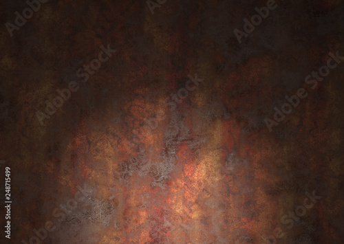 rusty coroded wall with spot light effect