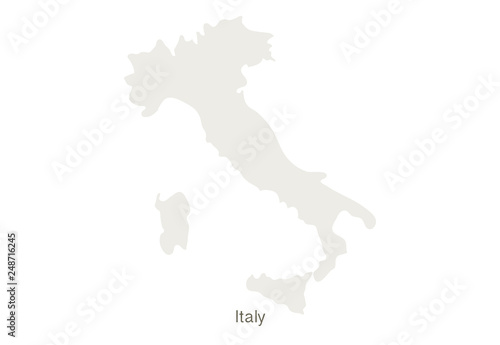 Mockup of Italy map on a white background. Vector illustration template