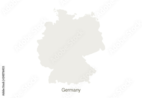 Mockup of Germany map on a white background. Vector illustration template