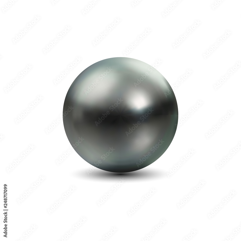Vector Illustration. Shiny natural black pearl with light effects Vector Illustration. Shiny natural black pearl with light effects