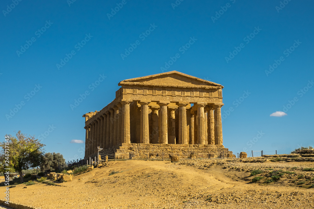 Greek Temple in Valley of the ancient Temples in Agrigento, Sicily