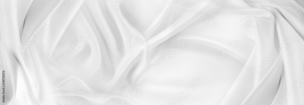 White silk fabric White silk fabric
