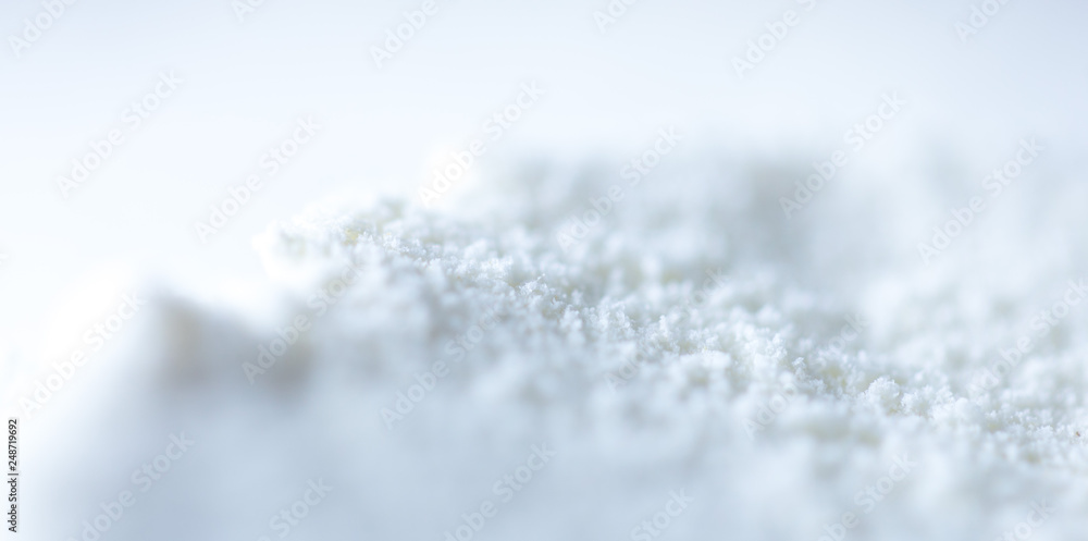 Surface covered with the wheat flour as a background Surface covered with the wheat flour as a background