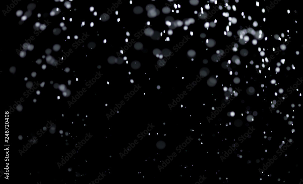 flour on black background