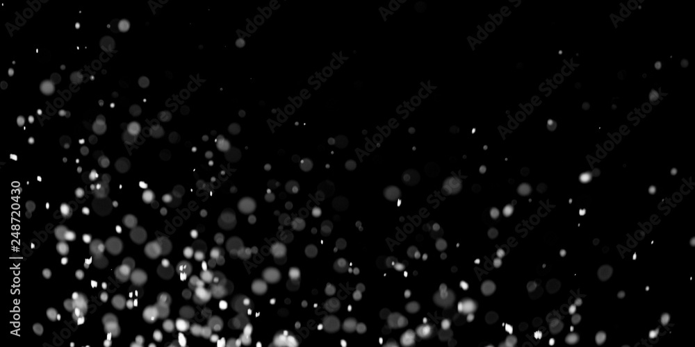 flour on black background