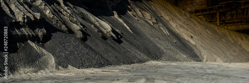 clinker raw material warehouse of cement plant.