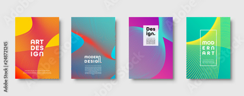 Abstract modern background. Geometric shapes and lines. Colorful neon gradient. Eps10 vector.