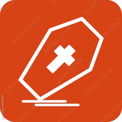 vector coffin icon
