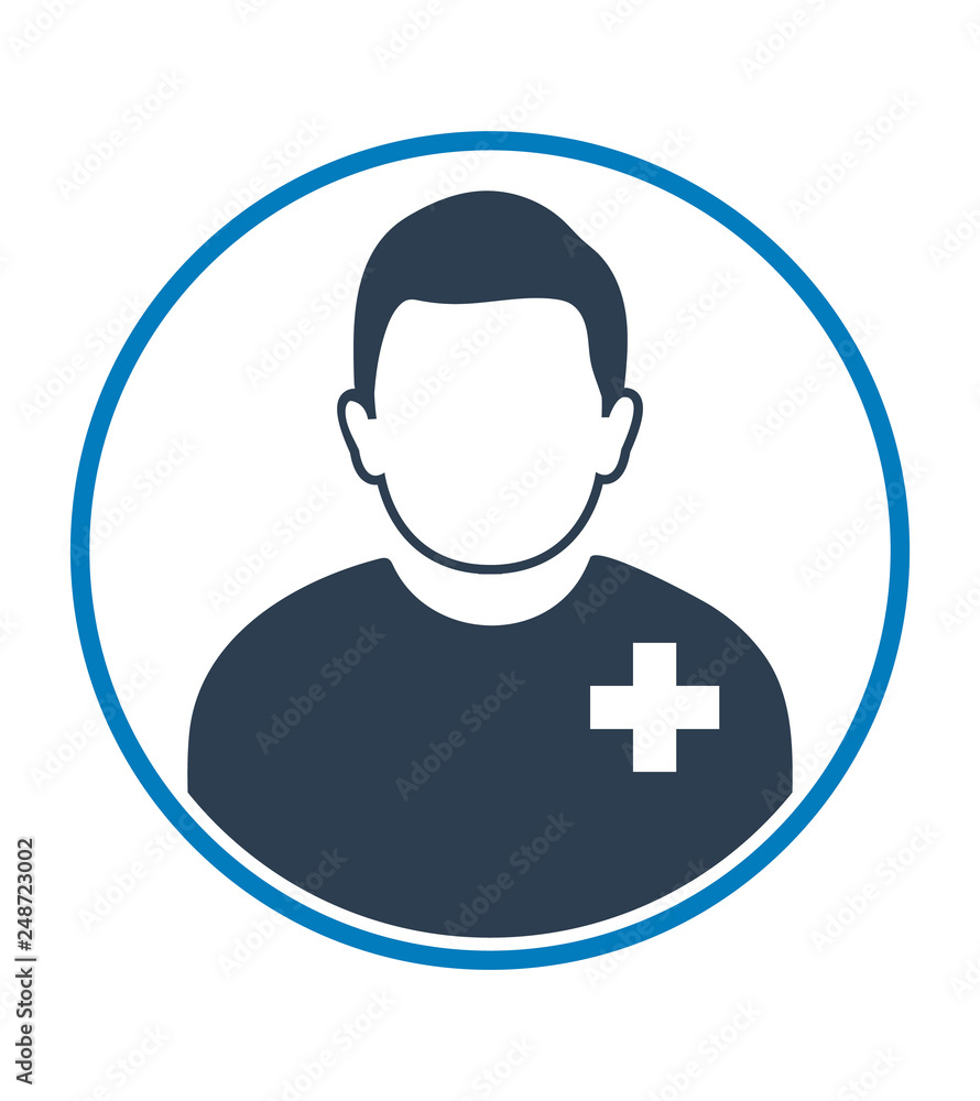 Male Patient profile icon with circle shape. Flat style vector EPS. Male Patient profile icon with circle shape. Flat style vector EPS.