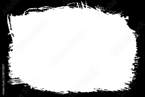Abstract Decorative Black & White Photo Frame. Type Text Inside, Use as Overlay or for Layer / Clipping Mask