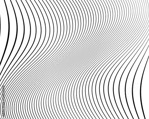 Wavy pattern. Texture with wavy, curves lines.
