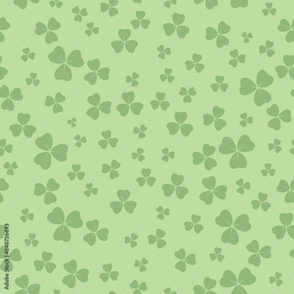 light green seamless pattern for patricks day - vector background with shamrock light green seamless pattern for patricks day - vector background with shamrock
