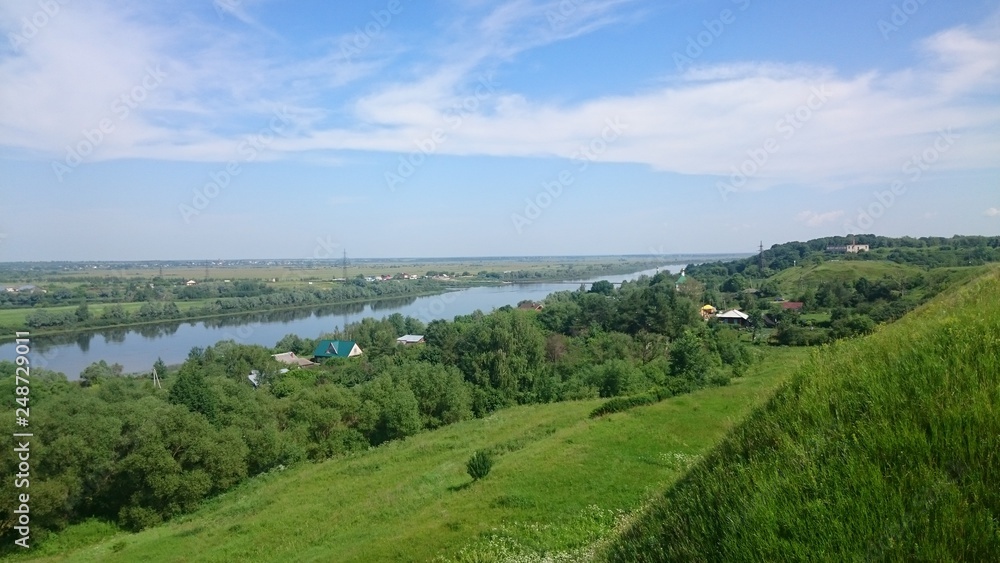  summer, river and field
