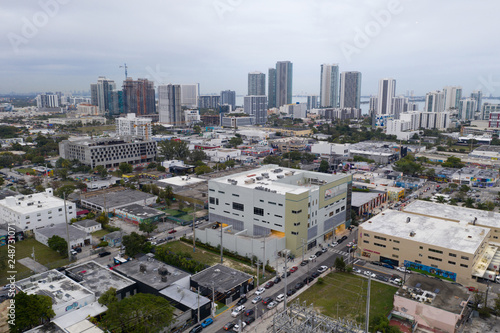 Aerial shot of Wynwood Miami FL