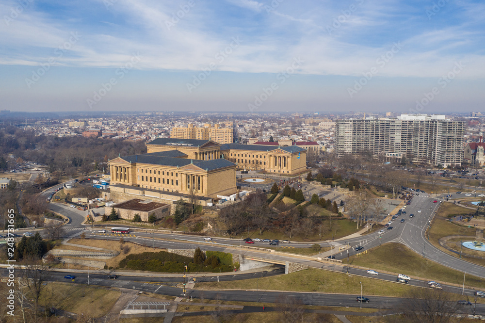 Aerials of Philadelphia Museum of Art