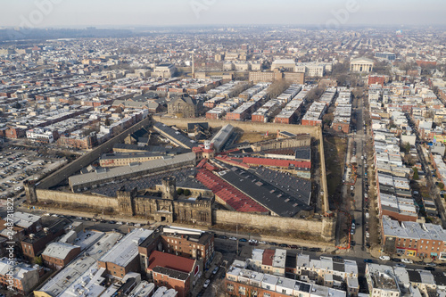 Aerial drone photo Eastern State Penitentiary Philadelphia PA © Felix Mizioznikov