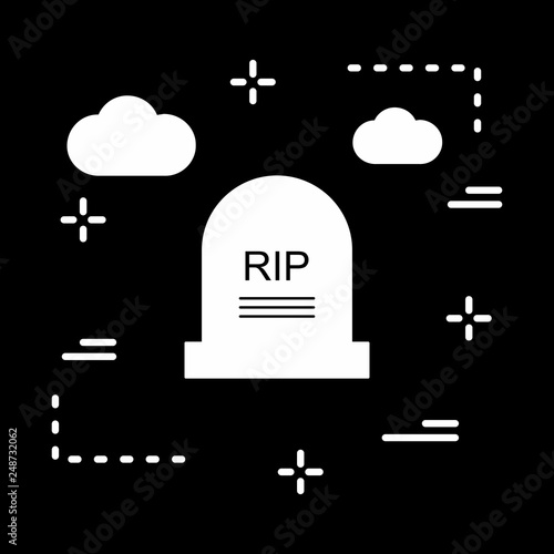 vector grave icon