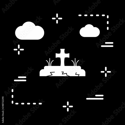vector grave icon