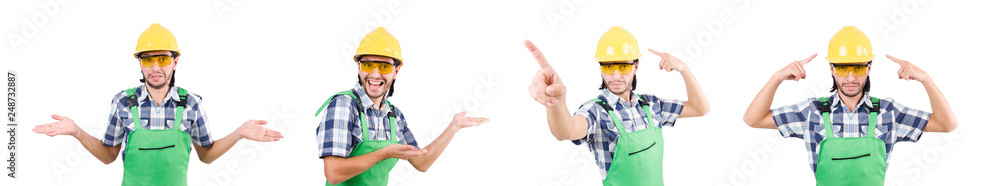 Industrial worker isolated on the white background Industrial worker isolated on the white background